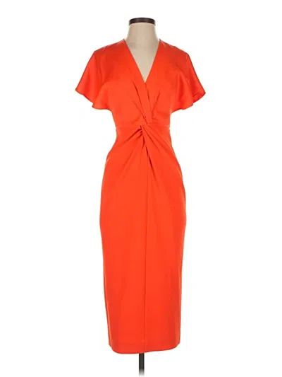 Pre-owned Ted Baker Cocktail Dress In Orange