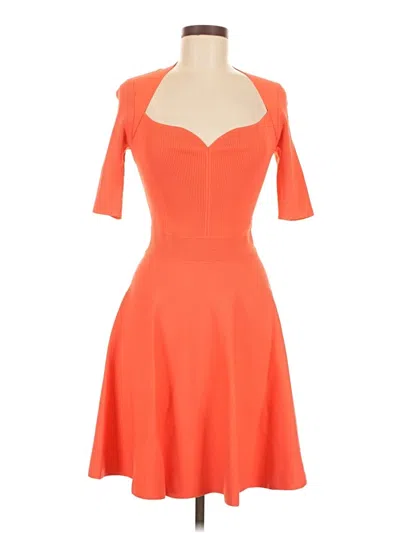 Pre-owned Ted Baker Cocktail Dress In Orange