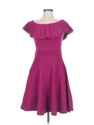 Pre-owned Ted Baker Cocktail Dress In Purple