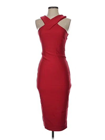 Pre-owned Ted Baker Cocktail Dress In Red