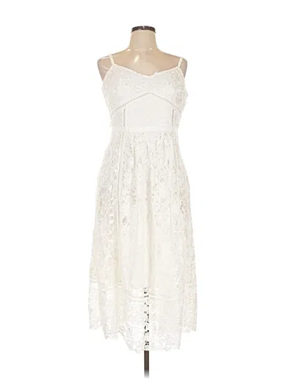 Pre-owned Ted Baker Cocktail Dress In White