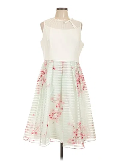 Pre-owned Ted Baker Cocktail Dress In White