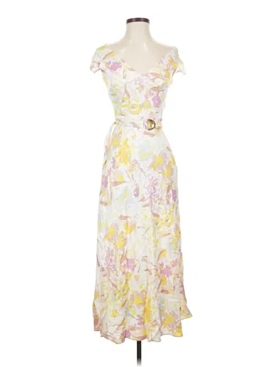 Pre-owned Ted Baker Cocktail Dress In Yellow