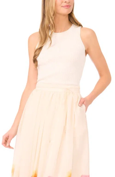 Ted Baker Colette Variegated Rib Shell Top In Neutral