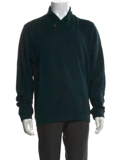 Pre-owned Ted Baker Collar Long Sleeve Pullover In Green