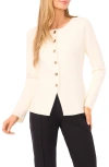 Ted Baker Collarless Cardigan In White