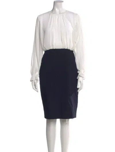 Pre-owned Ted Baker Colorblock Pattern Midi Length Dress In Neutral