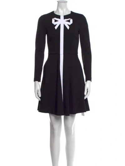 Pre-owned Ted Baker Colorblock Pattern Mini Dress In Black/white