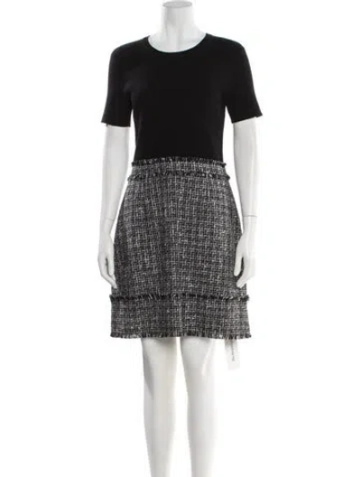 Pre-owned Ted Baker Colorblock Pattern Mini Dress W/ Tags In Black