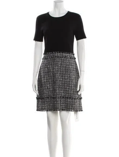 Pre-owned Ted Baker Colorblock Pattern Mini Dress W/ Tags In Black