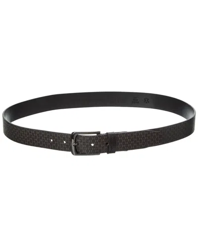 Ted Baker Conaby Printed Leather Belt In Black