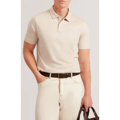 Ted Baker Connall Cotton Polo In Neutral