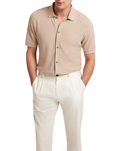 Ted Baker Connyr Short Sleeve Regular Button Through Shirt In Brown