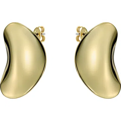 Ted Baker Conya Concave Large Stud Earrings In Gold