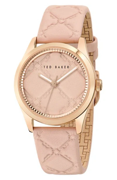Ted Baker Coolly Leather Strap Watch, 34mm