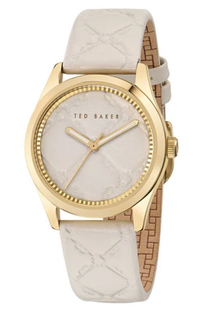 Ted Baker Coolly Leather Strap Watch, 34mm