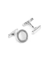 Ted Baker Coopers Round Epoxy Cufflinks In Silver
