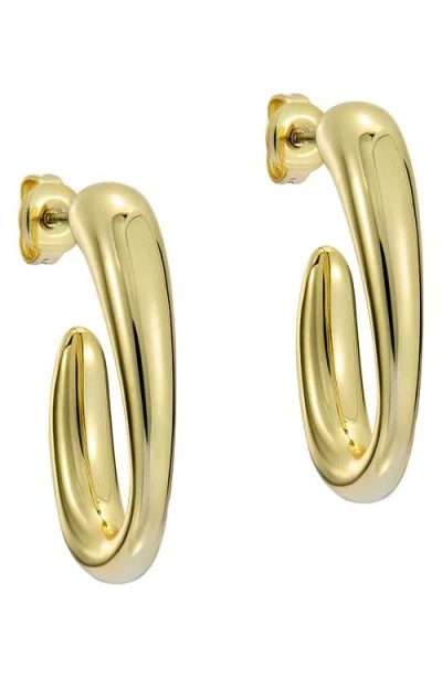 Ted Baker Cori Contour Hoop Earrings In Gold