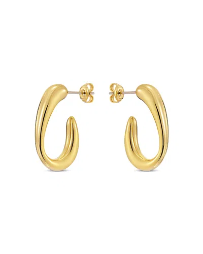 Ted Baker Corie Contour Hoop Earrings In Gold