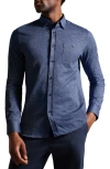 TED BAKER TED BAKER LONDON COTTON JERSEY BUTTON-UP SHIRT