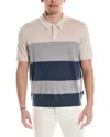 TED BAKER TED BAKER COVE MULTI STRIPED WOOL POLO SHIRT