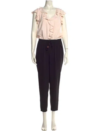 Pre-owned Ted Baker Cowl Neck Jumpsuit In Black