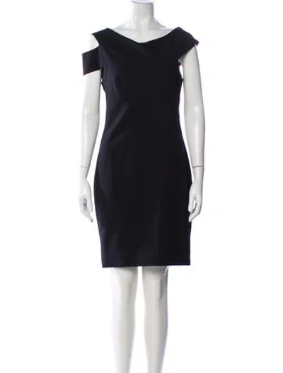 Pre-owned Ted Baker Cowl Neck Knee-length Dress In Black