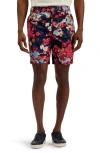 TED BAKER CREEVY FLORAL FLAT FRONT CHINO SHORTS
