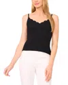 Ted Baker Scallop Laser Cut Crepe Camisole In Black