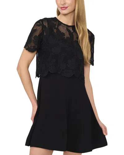 Ted Baker Crepe Mini Dress In Black