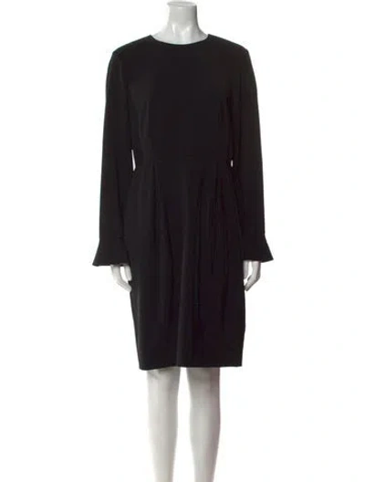 Pre-owned Ted Baker Crew Neck Knee-length Dress In Black