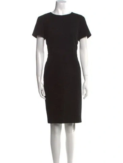 Pre-owned Ted Baker Crew Neck Knee-length Dress In Black