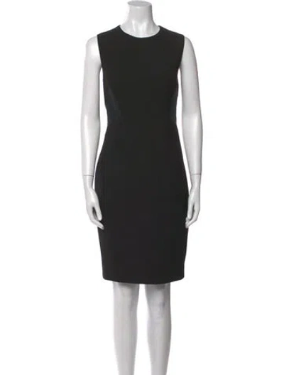 Pre-owned Ted Baker Crew Neck Knee-length Dress In Black