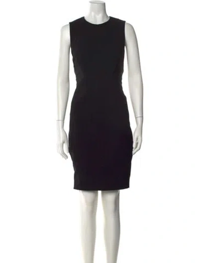Pre-owned Ted Baker Crew Neck Knee-length Dress In Black