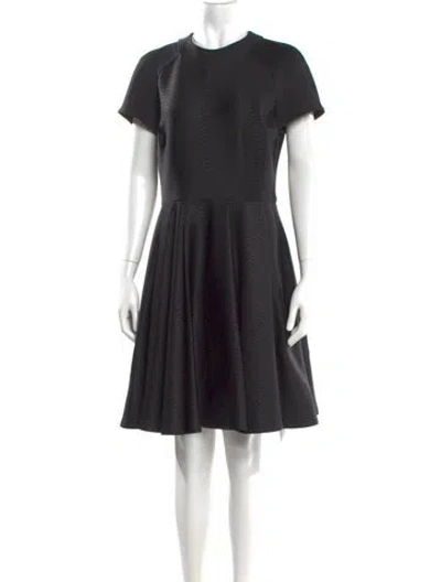 Pre-owned Ted Baker Crew Neck Knee-length Dress In Black