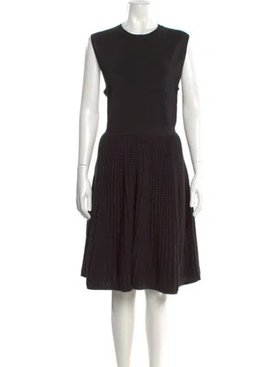 Pre-owned Ted Baker Crew Neck Knee-length Dress In Black