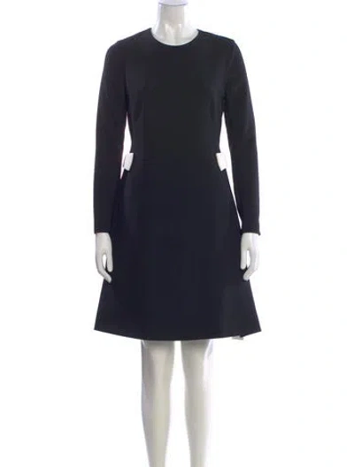 Pre-owned Ted Baker Crew Neck Knee-length Dress In Black