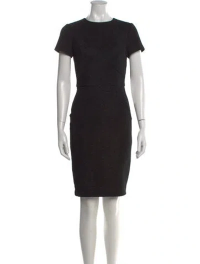 Pre-owned Ted Baker Crew Neck Knee-length Dress In Black