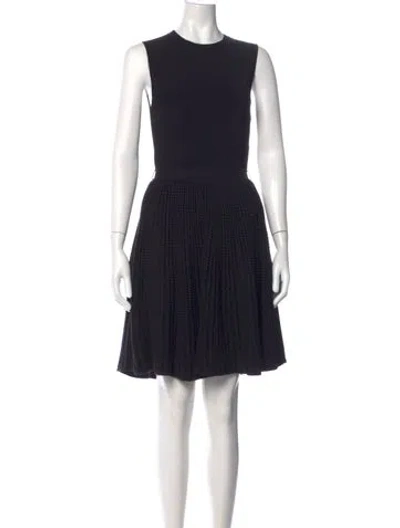 Pre-owned Ted Baker Crew Neck Knee-length Dress In Black
