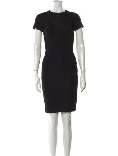 Pre-owned Ted Baker Crew Neck Knee-length Dress In Black