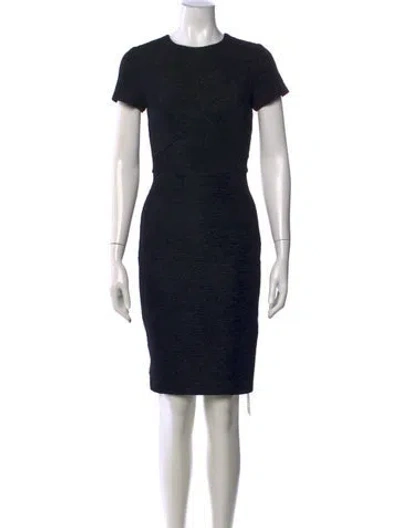 Pre-owned Ted Baker Crew Neck Knee-length Dress In Black