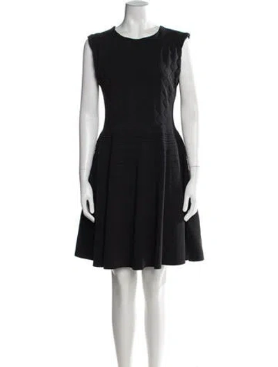 Pre-owned Ted Baker Crew Neck Knee-length Dress In Black