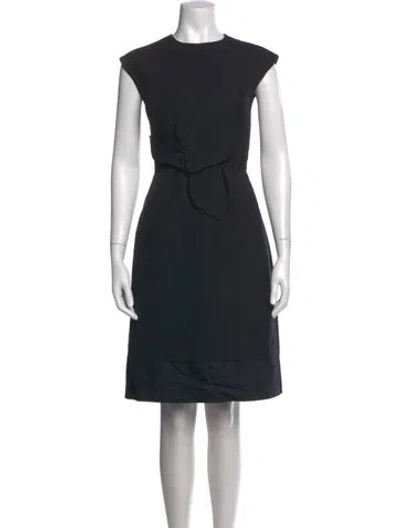 Pre-owned Ted Baker Crew Neck Knee-length Dress In Black
