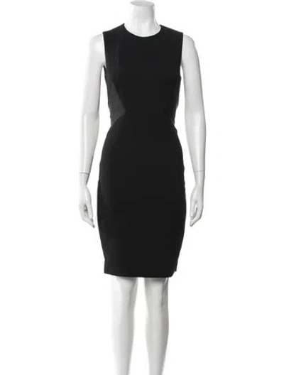 Pre-owned Ted Baker Crew Neck Knee-length Dress In Black