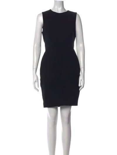 Pre-owned Ted Baker Crew Neck Knee-length Dress In Black
