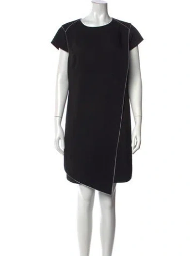 Pre-owned Ted Baker Crew Neck Knee-length Dress In Black