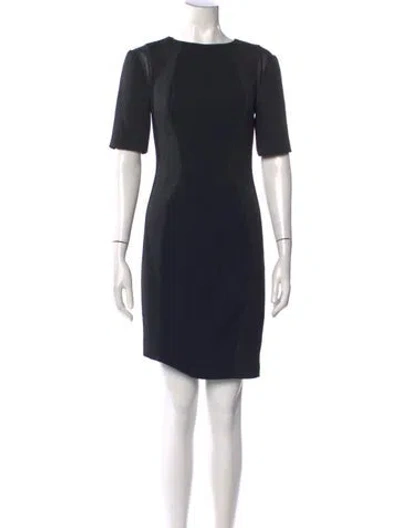 Pre-owned Ted Baker Crew Neck Knee-length Dress In Black