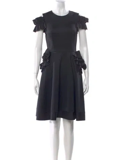Pre-owned Ted Baker Crew Neck Knee-length Dress In Blue