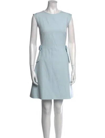 Pre-owned Ted Baker Crew Neck Knee-length Dress In Blue