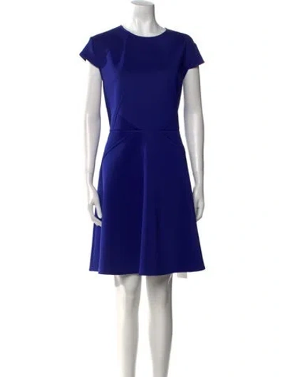 Pre-owned Ted Baker Crew Neck Knee-length Dress In Blue
